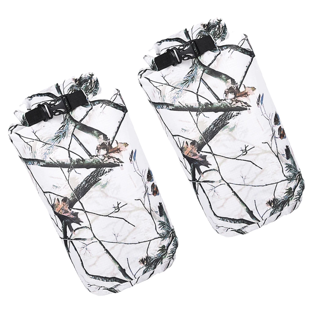 Pack Of 2 8+15L Waterproof Dry Bag Snow Camouflage For Kayak Camping Rafting