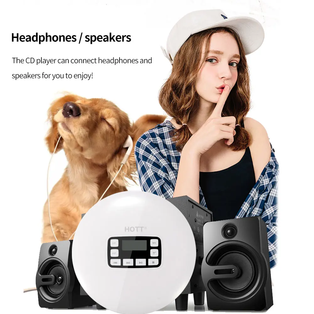 Bluetooth CD плеер прослушивание музыки для дома взрослых разъем наушников детей анти