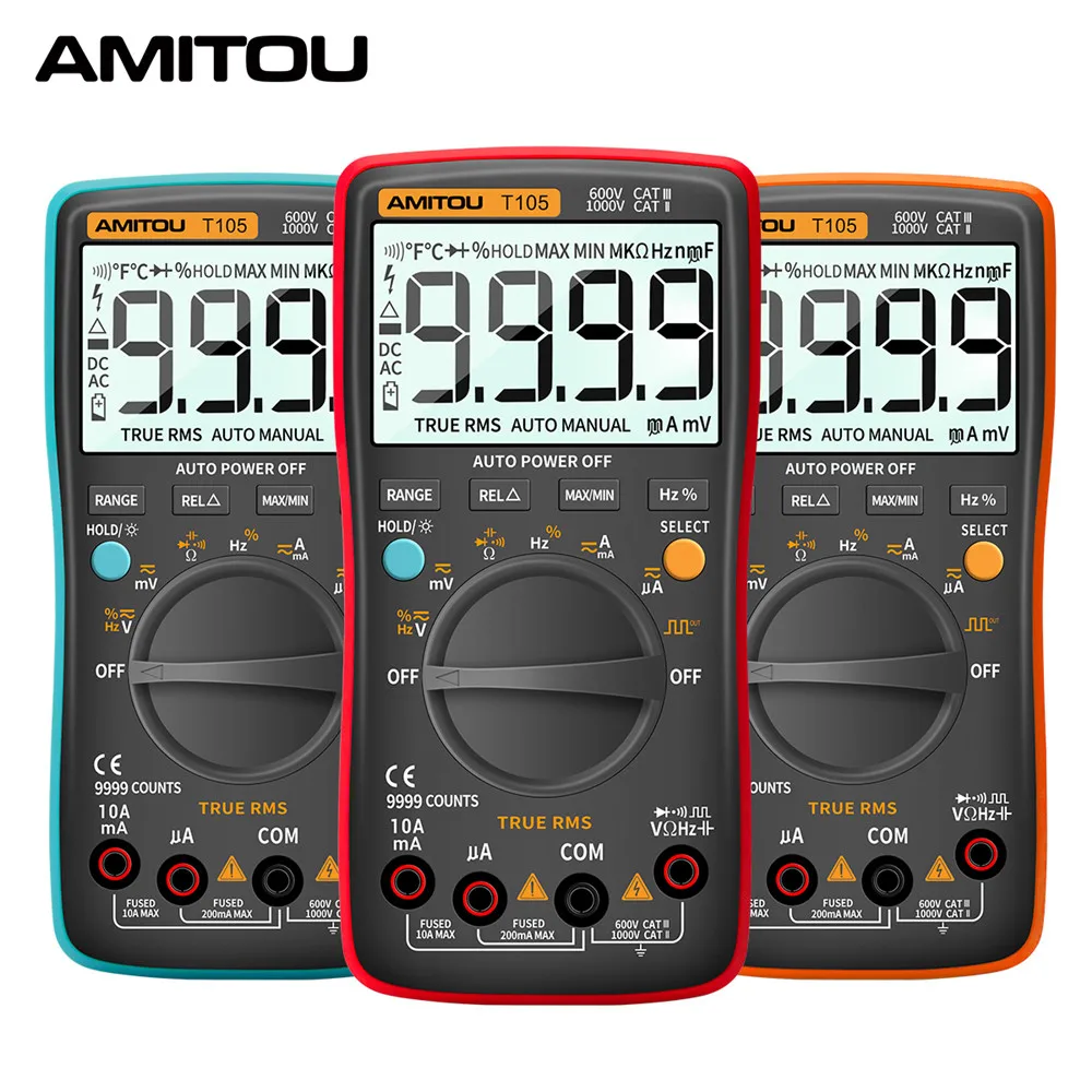 AMITOU T106 мультиметр автомат профисионал цифровой мультимитр цифровые мульти