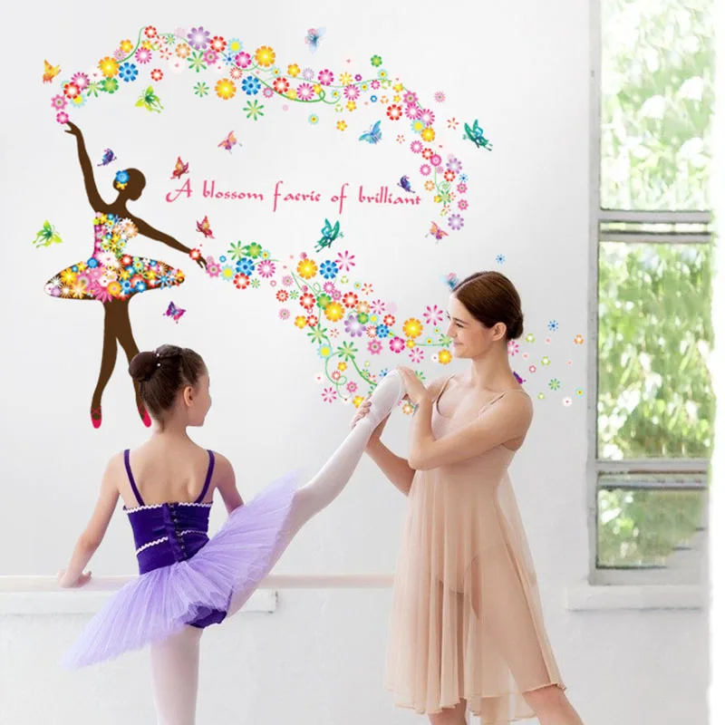Ballet Dancer In Dress Wall Sticker Decal  Kids Nursery Bedroom Décor 