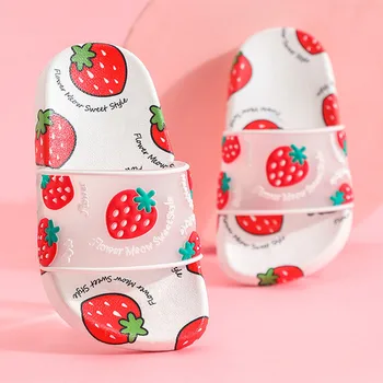 

Summer Family Slippers Shoes Mother Daughter Beach Slippers for Girls Fruits Printed Indoor Outdoor Shoes Children Kids Slides