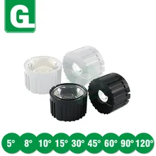 10 шт 5 8 10 15 30 45 60 90 120 градусов линза Led отражатель 20 мм+ держатель для 1 Вт 3W 5 Вт высокой мощности Мощность светодиодный чип COB