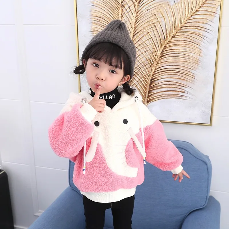 Весенняя детская одежда для маленьких девочек 9 months to 3 years Old толстовки с капюшоном и принтом для мальчиков блузка для малышей Верхняя одежда с длинными рукавами