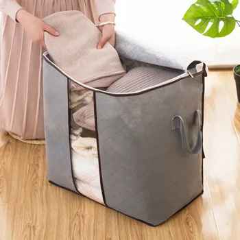 

Cotton Blanket Storage Bag Cloth Large Put Wardrobe Sub-Clothes Hit Packaging Home Moving for Useful Product Clothes Organizing