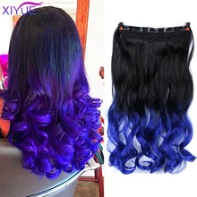 Искусственные волосы, цветные длинные прямые женские волосы на 5 клипсах, черные, коричневые, высокая температура, синтетические волосы