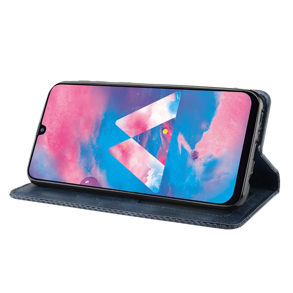 Магнитный винтажный кожаный чехол Премиум Coque для samsung Galaxy M30s M307FD чехол 6,4 дюймов флип фривольный анти осенний чехол