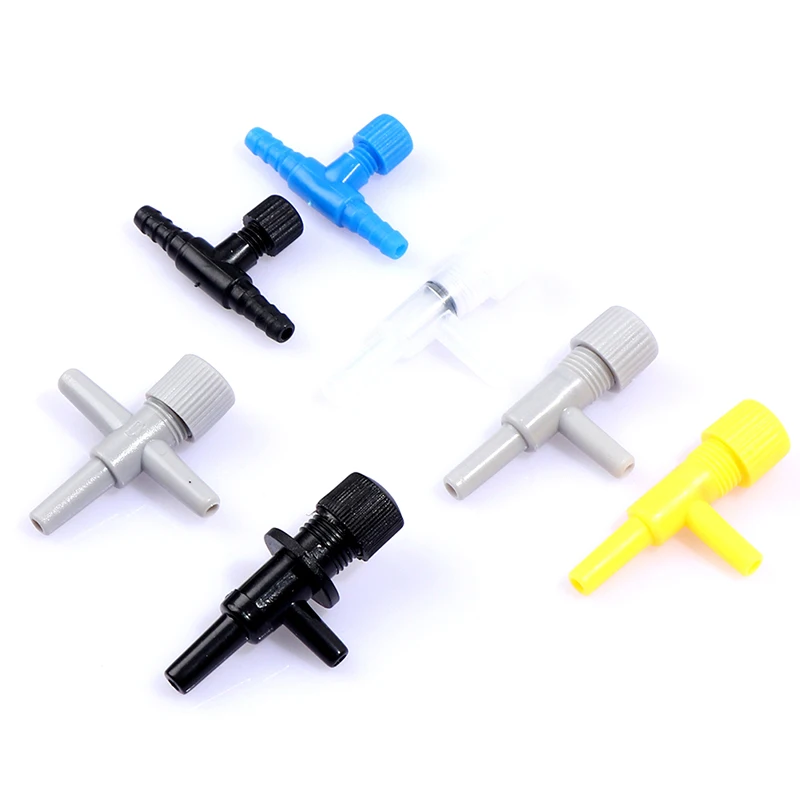 10pcs Tank Volume Control Valve Aquarium Air Regulator Flow Tube Pipe Divider Valve Adjustable