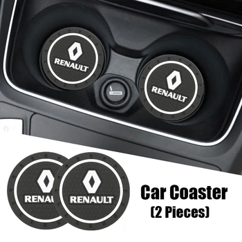 

Anti-Slip Car Cup Mat For Renault Clio Megane 2 3 Captur Fluence Koleos Kadjar Logan Laguna Duster Car Water Coaster Decoration