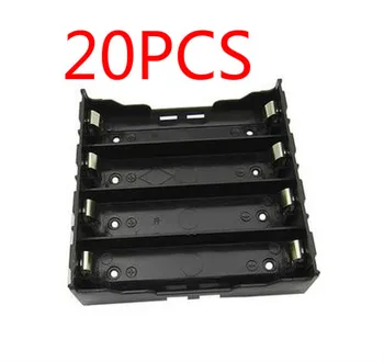 

HJXY 20PCS High Quality Battery Box Holder Batteries Case for 4x 18650 in Parallel 3.7V Pole Black Free Shipping
