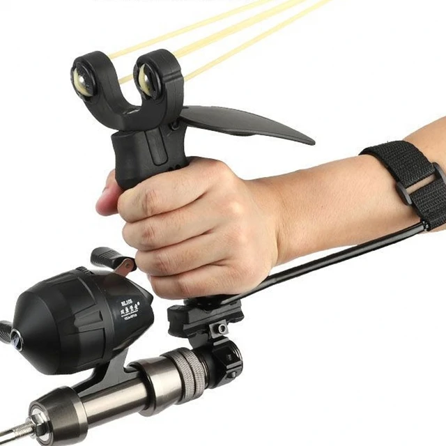  US $54.39 Outdoor Hunting Tool High Speed Powerful Shooting Fish Dart Multifunction Slingshot 