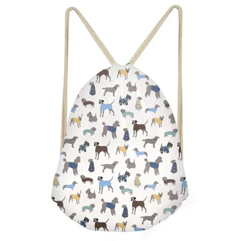 

Aulaygo Talian Greyhound Printing Woman Drawstring Bags Cute Puppy Students Backpacks Fashion Softback Travel Storage Sack Bags