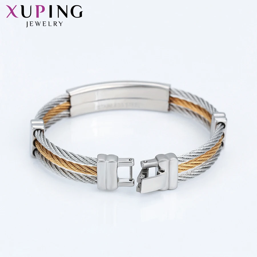 11,11 предложения Xuping, персонализированные браслеты для женщин и мужчин, нержавеющая сталь, специальный дизайн, семейные вечерние, модные, подарки, S186.5-52444