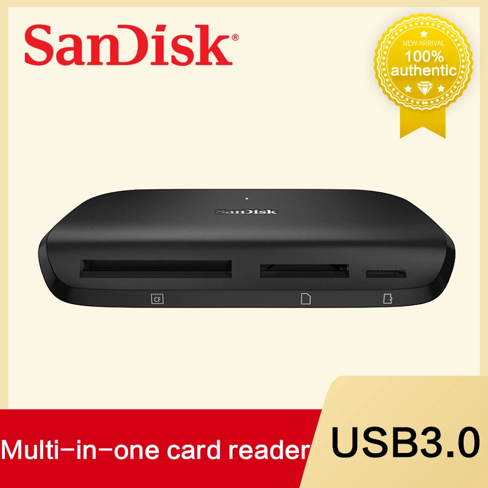 

SanDisk Memory Card Reader USB 3.0 SDDR-489 Imagemate PRO Reader For SD SDHC SDXC microSDHC microSDXC Cards Up To UDMA 7