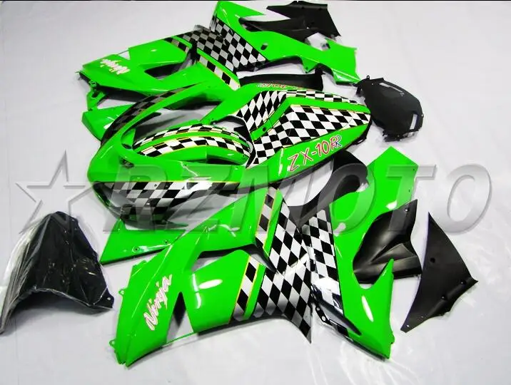 4 бесплатных подарка, новинка,, ABS полный обтекатель, набор, пригодный для Kawasaki Ninja ZX-10R ZX10R 2006 2007 06 07 обтекатели, набор на заказ