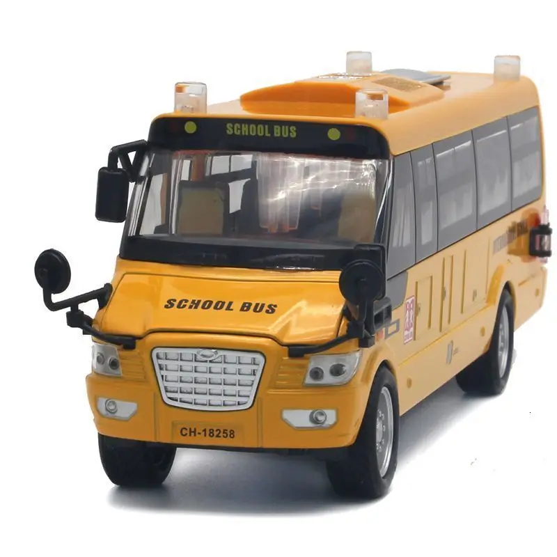 1:32, большой литой Американский школьный сплав, модель автобуса, студенческий желтый школьный автобус с 5 дверями, музыкальный светильник для мальчиков