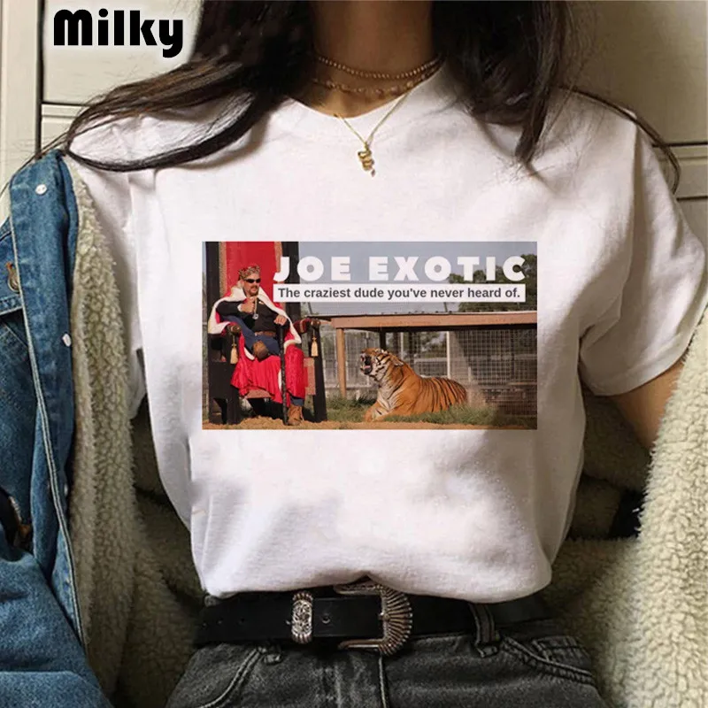 Joe Exotic T Shirt Women Grunge Tiger King Tshirt Streetwear S-3XL Sadoun.com