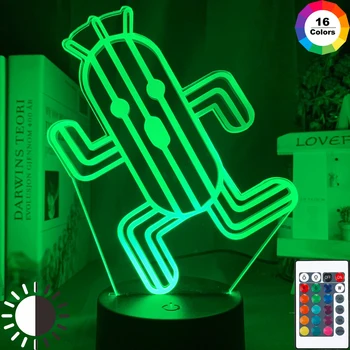 

Final Fantasy Cactuar Night Light Led Touch Sensor Color Changing Nightlight for Kids Bedroom Decor Lamp Unique Gift for Gamers