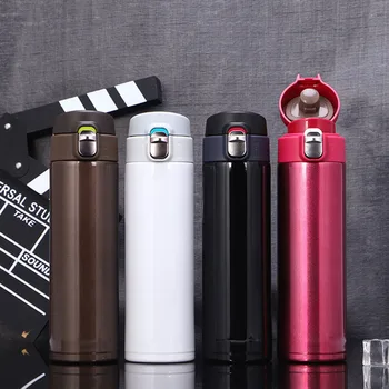 

Creative Stainless Steel Thermos Cup Bounce Open Outdoor Portable Vacuum Flask Coffee Water Drinking Tool