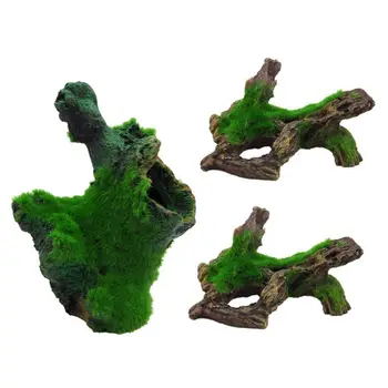 

Stump with Artificial Moss Aquarium Fish Tank Decorations Cameroon for Fish Tank Water Decoration