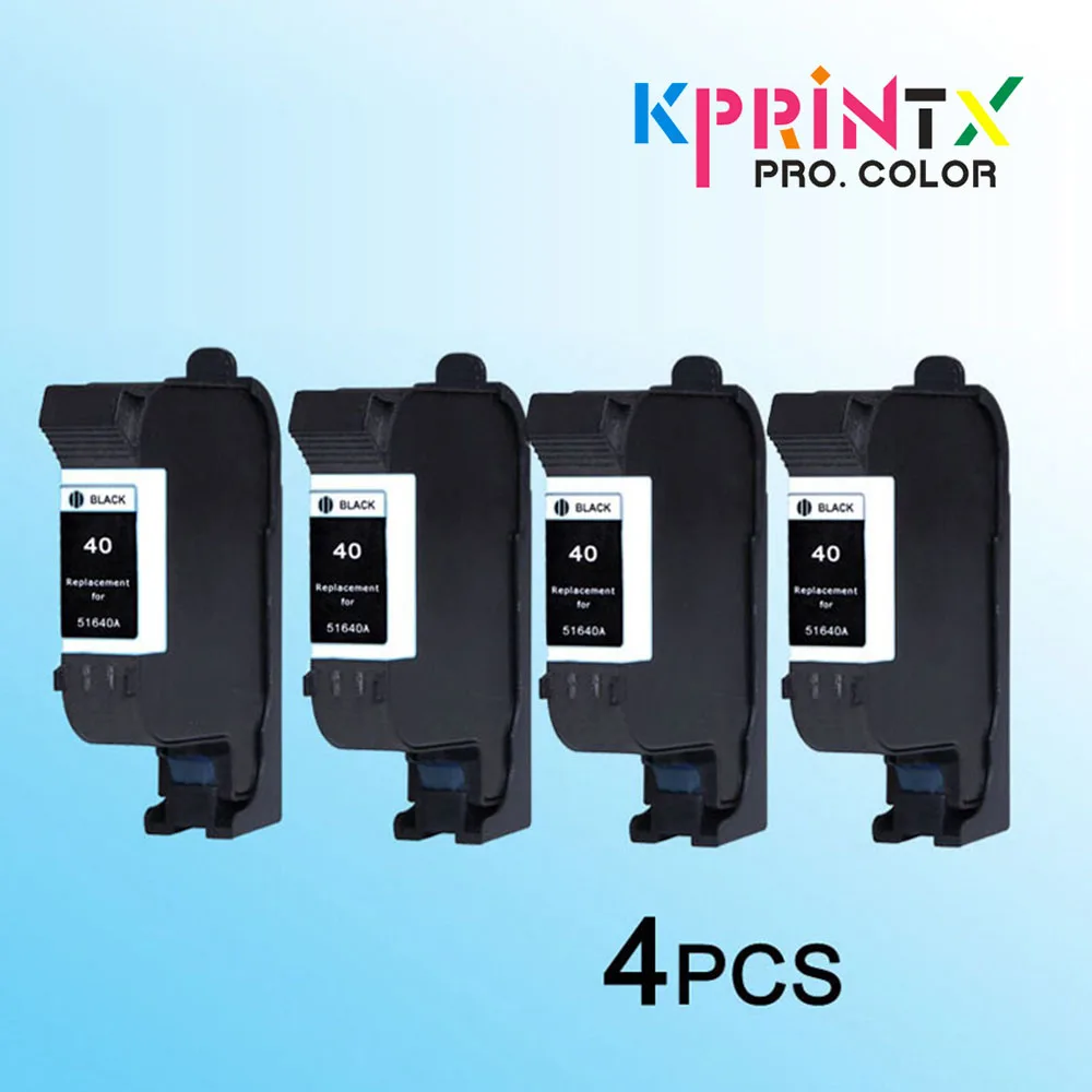4 шт черные чернила картридж совместимый для hp40 C51640A 40 Designjet 230 330 430 450 250C 650C 480ca