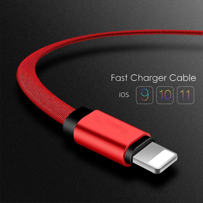 USB кабель для iPhone XS Max зарядное устройство передачи данных X 8 7 6 3.1A Быстрый