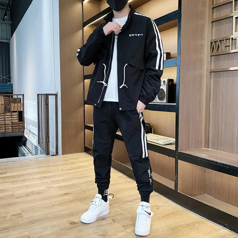 

Spring And Autumn Main Push New Style 2019 Sports MEN'S Casual Suit Trousers Youth Popularity Casual Two-Piece Set Fashion