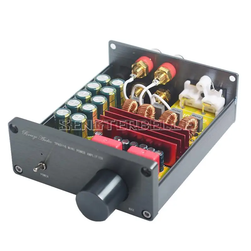 Бриз аудио BA100 HiFi Класс D аудио цифровой усилитель мощности TPA3116D2 Расширенный 100 Вт+ 100 Вт мини домашний алюминиевый корпус Amp