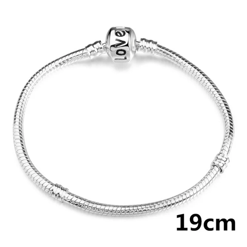 High Quality Silver Snake Chain Fine Pandora Bracelet 925 Fit European Authentic Charm Bracelet for Women DIY Jewelry Making