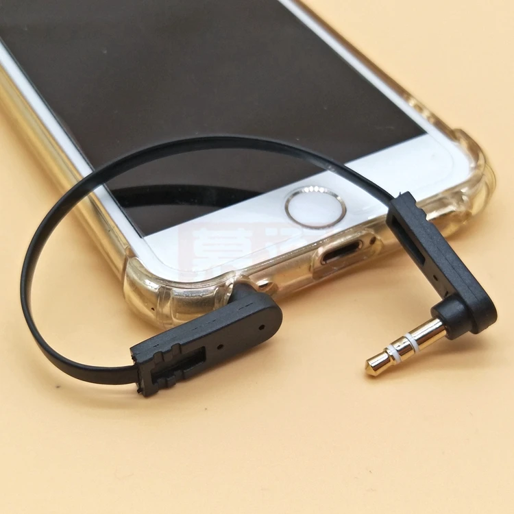 Ultra Short 3.5mm Double Elbow AUX Audio Cable (10cm) for Vehicle Description Image.This Product Can Be Found With The Tag Names 3section double elbow aux audio cable, Computer Cables Connecting, Computer Peripherals, PC Hardware Cables Adapters