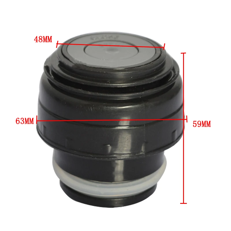 5.2cm grey-black 4,5/5,2 см пластиковая крышка термоса, Вакуумная крышка Flsak, Термокружка для путешествий, фляга с крышкой, аксессуары для термоса - Цвет: 5.2cm grey-black