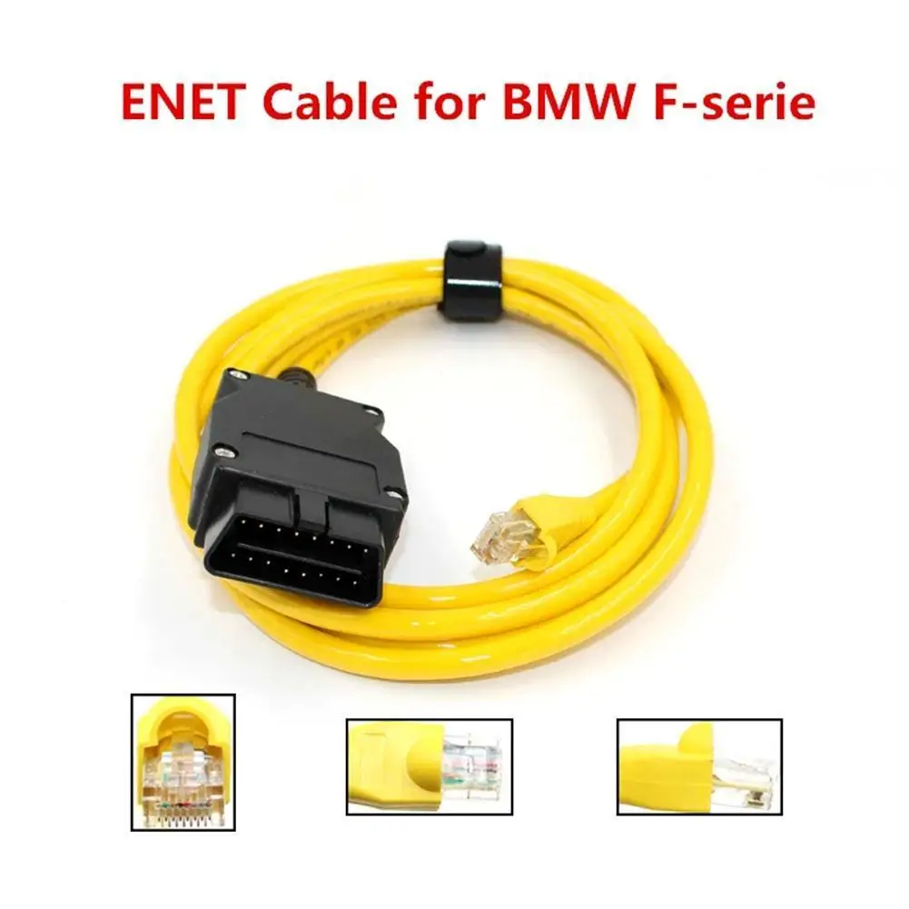Data Cable For BMW ENET (Ethernet To OBD) Connector Interface E-SYS ICOM Code F Series Diagnostic |