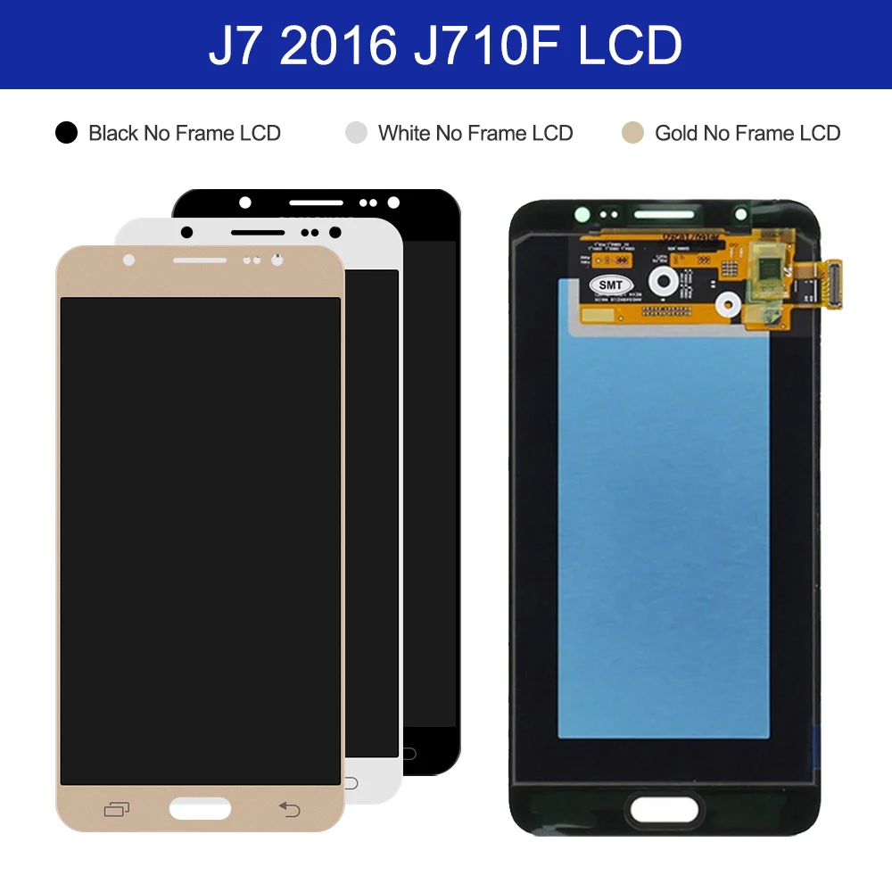 AMOLED сенсор Замена LCDs для SAMSUNG Galaxy J7 2016 J710 J710FN J710F J710M J710Y J710G ЖК дисплей сенсорный