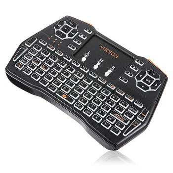 

VIBOTON 2.4G Wireless I8 Plus Monochrome Backlit Russian Keyboard Presspad Fly Air Mouse Mini Gaming Keyboard for Windows Androi