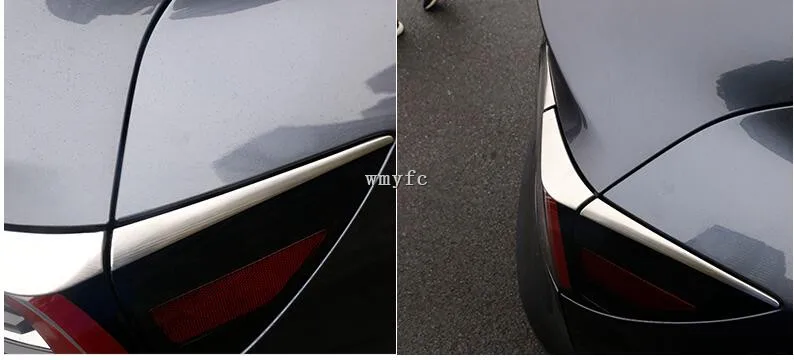 Для Tesla модель 3 6 шт./компл. задняя фара из нержавеющей стали отделка торможения украшение крышки наклейки полосы автомобиля Стайлинг Exter