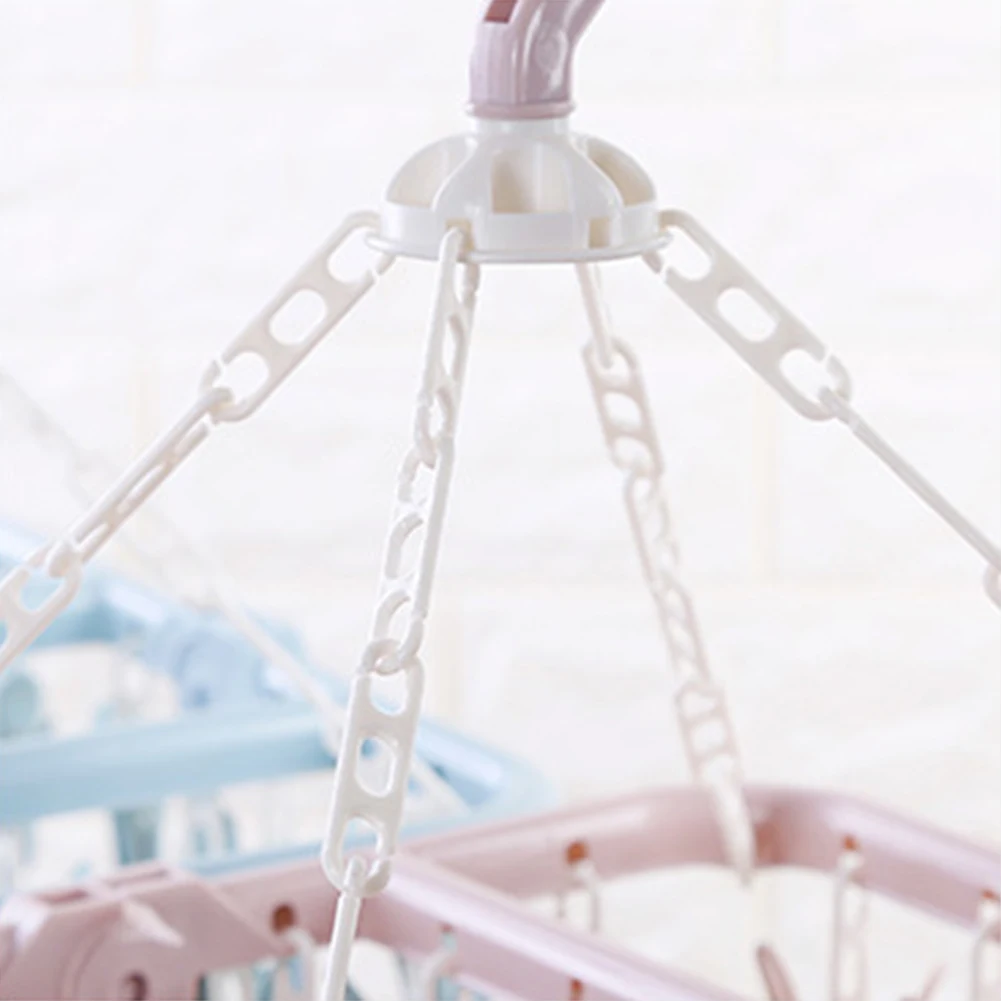 32 Pegs Socks In/outdoor Underwear Multifunctional Hanging Rack Flexible Hanger Washing Laundry Dryer Folding