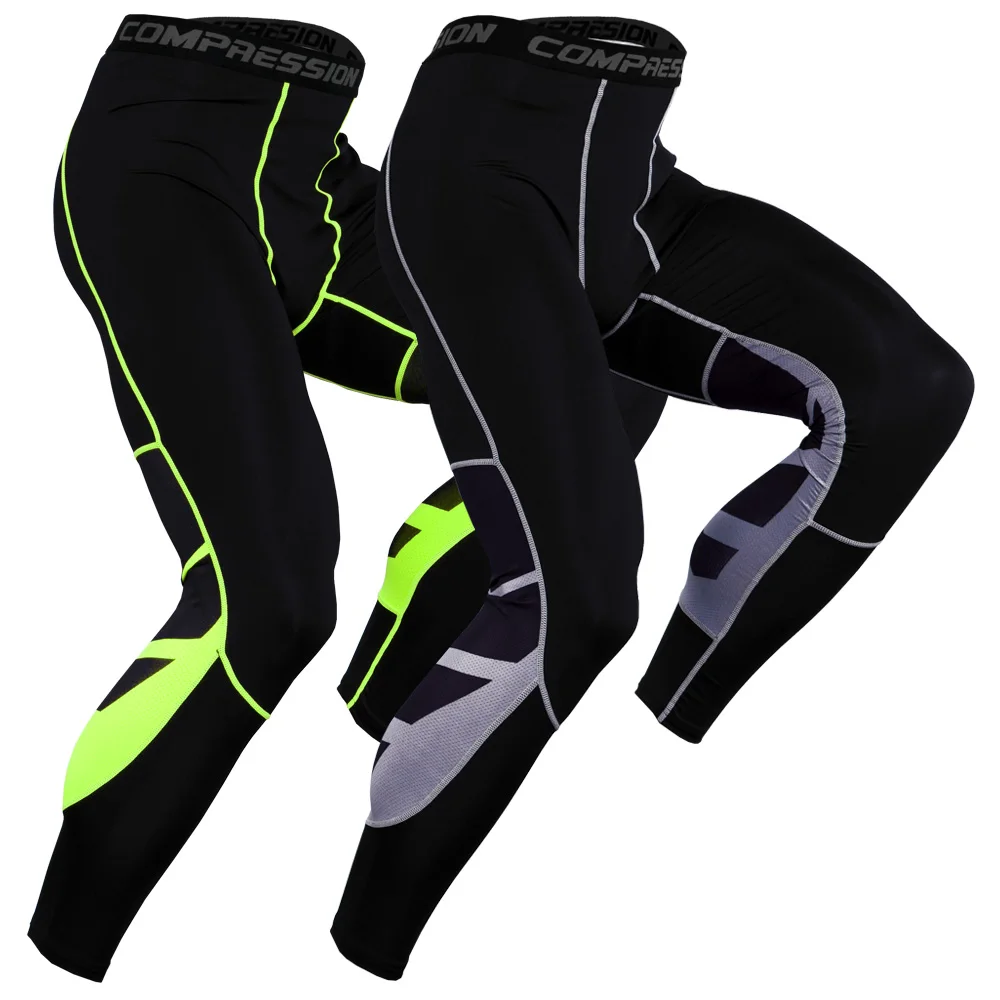 

2019 Mens Compression Leggings Fitness Sweatpants Gyms Quick Dry Skinny Trousers Bodybuilding Workout Tight Joggers Pants Men
