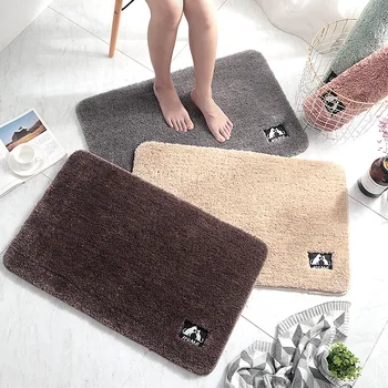 

Cake Velvet Bath Mat Simple Fashion Bathroom Mat Super Soft Large Capacity Bath Rug Wet and Dry Separation Bathroom Door Mat