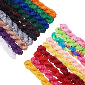 

20 Colors 1mm Chinese Knotting Cord Nylon Shamballa Macrame Thread Cord Beading String for Making