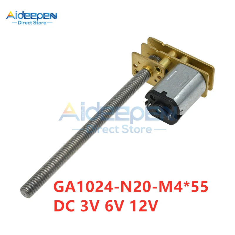 GA1024-N20-M4 * 55 Шестерни мотор-редуктор постоянного тока 3V 6V 12V 30/60/100/400/600/1000 об/мин с M4