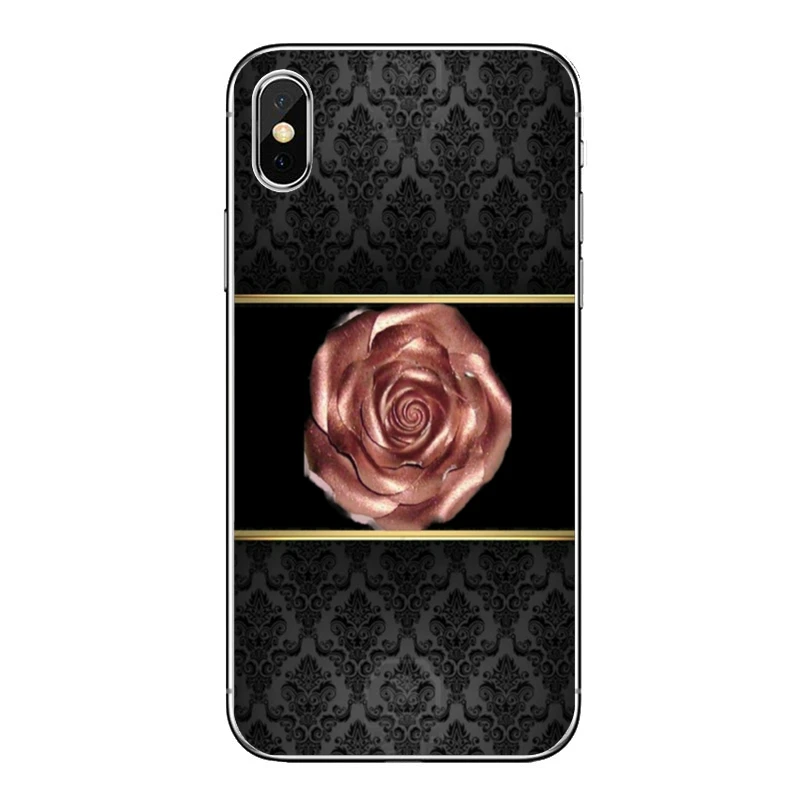 Черный золотой цветочный узор для huawei mate 20 10 9 P30 P20 P10 P9 pro Lite P Smart plus чехол - Цвет: gold-flower-A-04