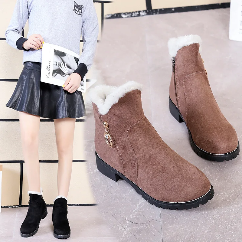 

2019 Winter New Style Women's Martin Boots Boots Lace-up Flat Students Tube Versatile Trend Women's Boots