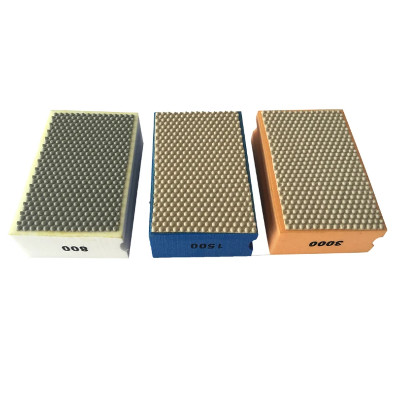 Hot sale pad 90*55mm Foam Backed Glass Polishing Pad Stone Ceramic Tile Grinding Diamond Abrasive Pads
