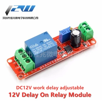 

NE555 delay module monostable switch delay switch 12V automotive electrical delay adjustable 0-10 seconds