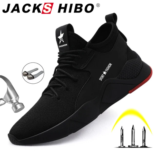 US $26.68 JACKSHIBO Safety Shoes For Men Winter Fur Lining Work Shoes Steel Toe Anti-smashing Shoe Male Const
