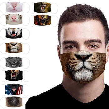 

1PCS Men Cartoon Printing Face Cover Washable Reusable Anti Dust Anti-ultraviolet Quick-drying mascaras Bag Parts & Accessories