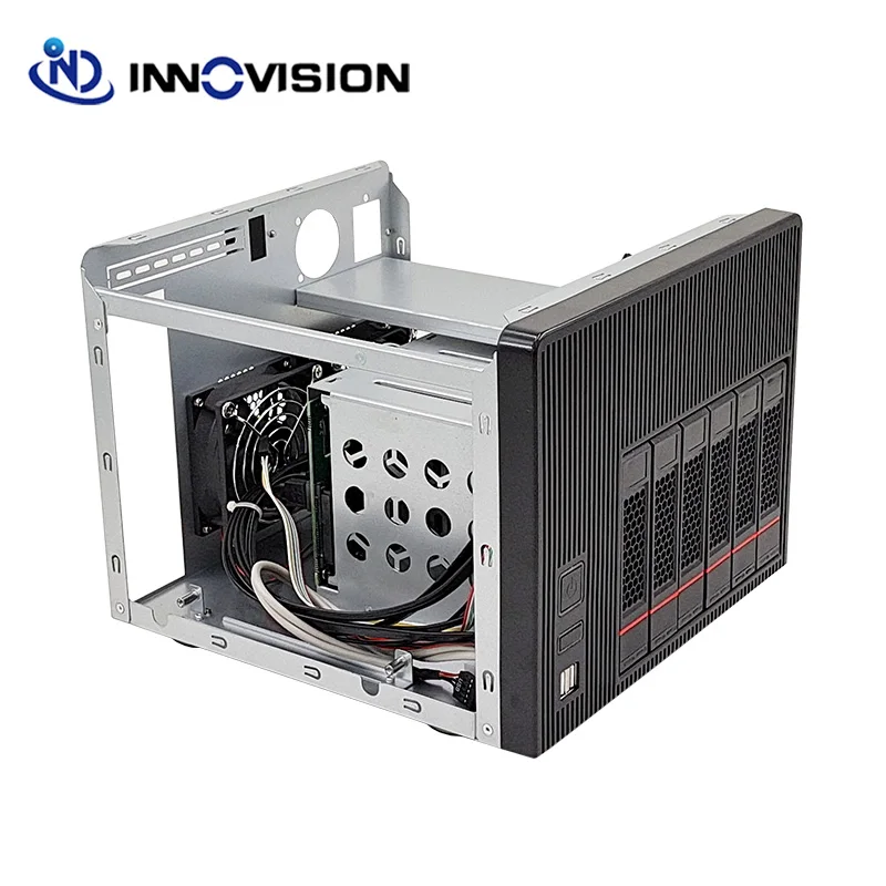 Tooless 6 HDD 6bays NAS Server Case Desktop PC Computer Chassis