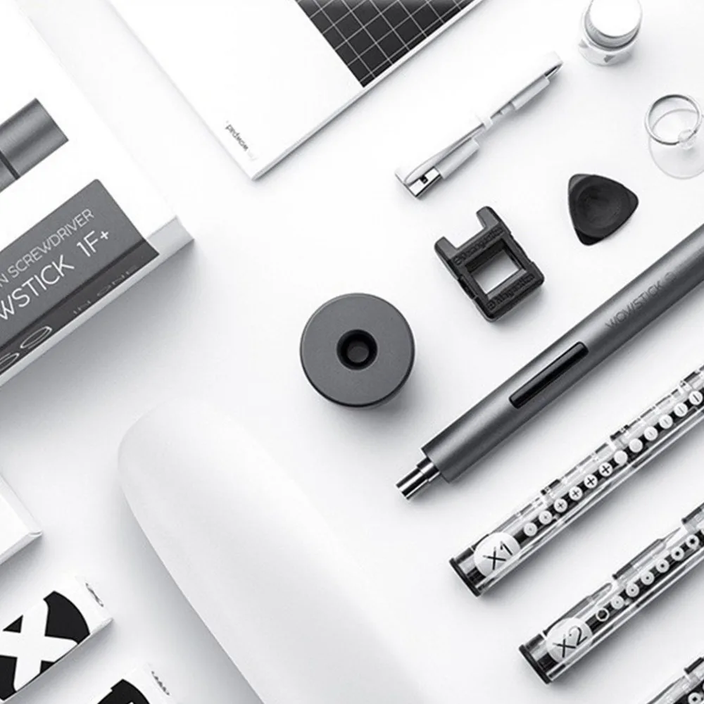 WOWSTICK 1F+ мини электрический шуруповерт перезаряжаемый беспроводной набор отверток с светодиодный литиевой батареей