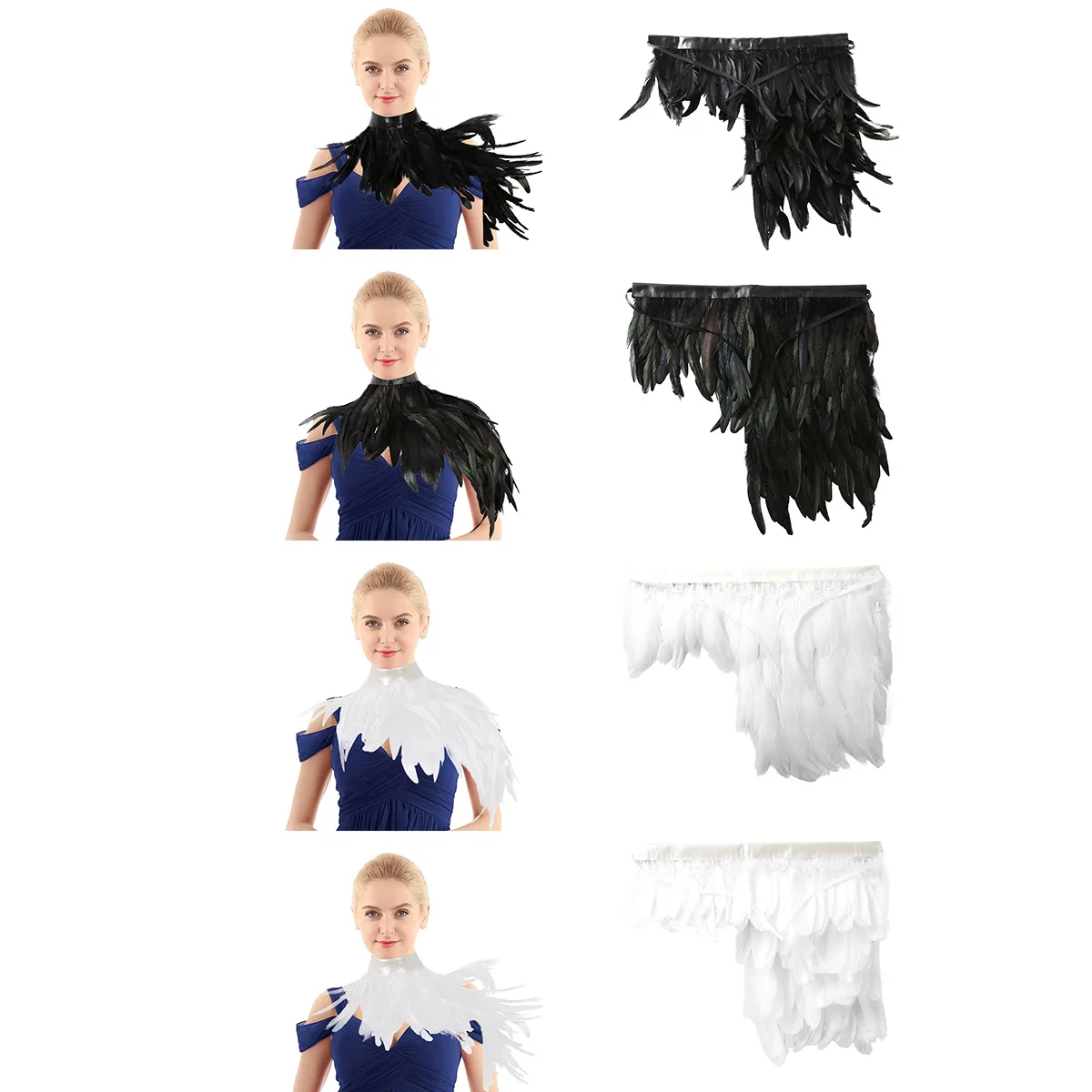 

Накидка с перьями плащ в стиле панк готика, окрашенный петух, перья, крылья, плечо, накидка на Хэллоуин, вечеринка, косплей, палантин, пончо, костюм