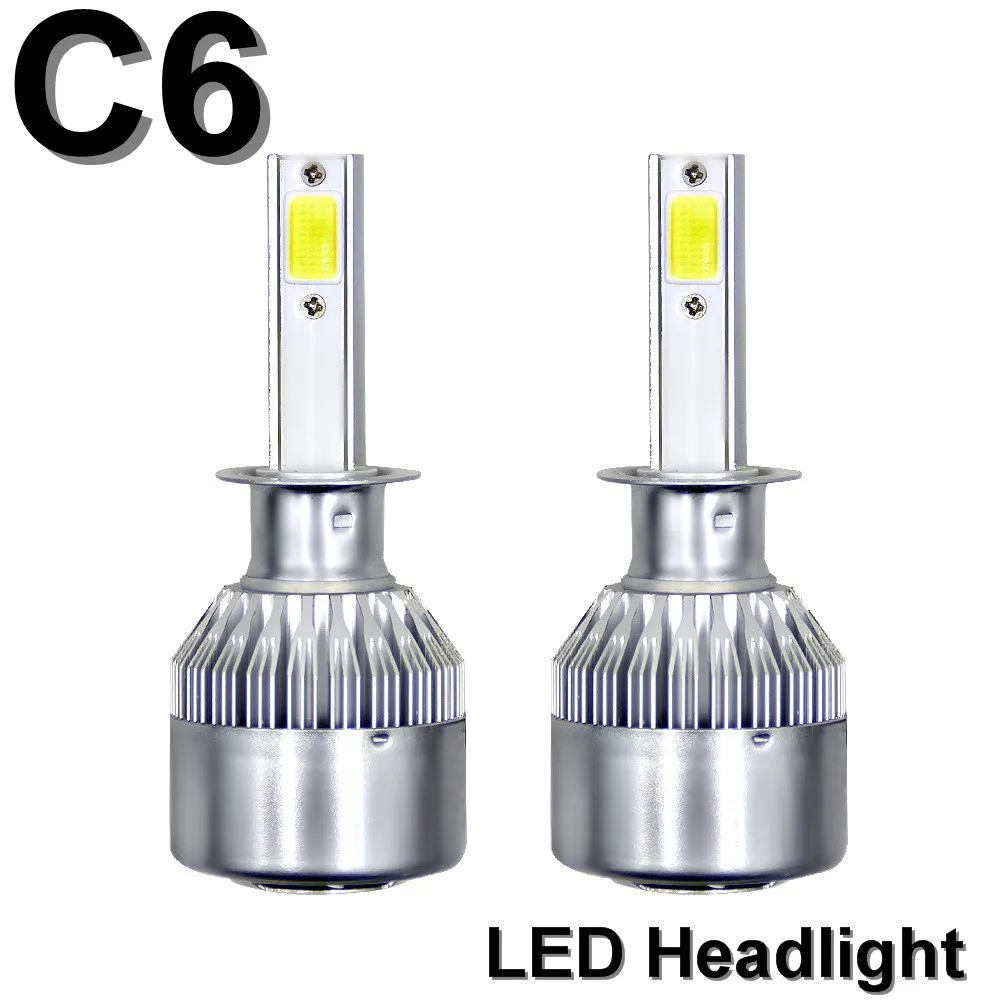 LED 6000K 9 30V C6 H4 светодиодные фары H7 Mini H1 COB лампы H11 9005 9006 9004 Автомобильные чистый
