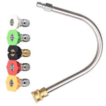 

Car Washer Gutter Cleaner Attachment Extension Wand.4000 Psi.5 Pressure Washer Nozzles For Cleaning